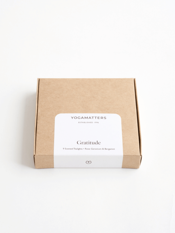 Yogamatters Gratitude Box of 9 Tealight Candles - Rose Geranium & Bergamot