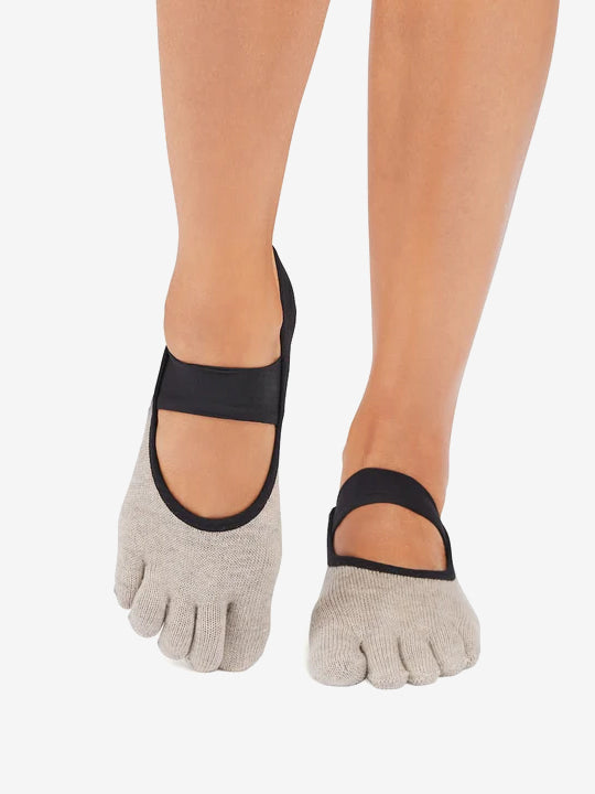 ToeSox Full Toe Mia Grip Socks - Shitake Ombre