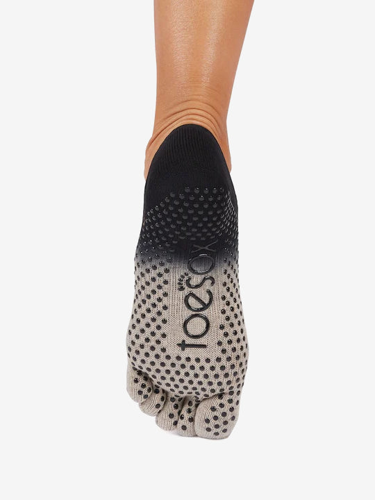 ToeSox Full Toe Mia Grip Socks - Shitake Ombre