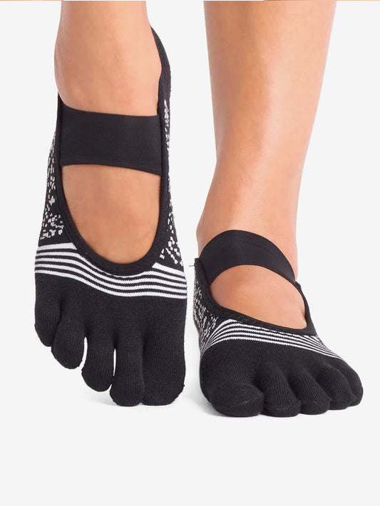 ToeSox Full Toe Mia Tec Socks - Ebony