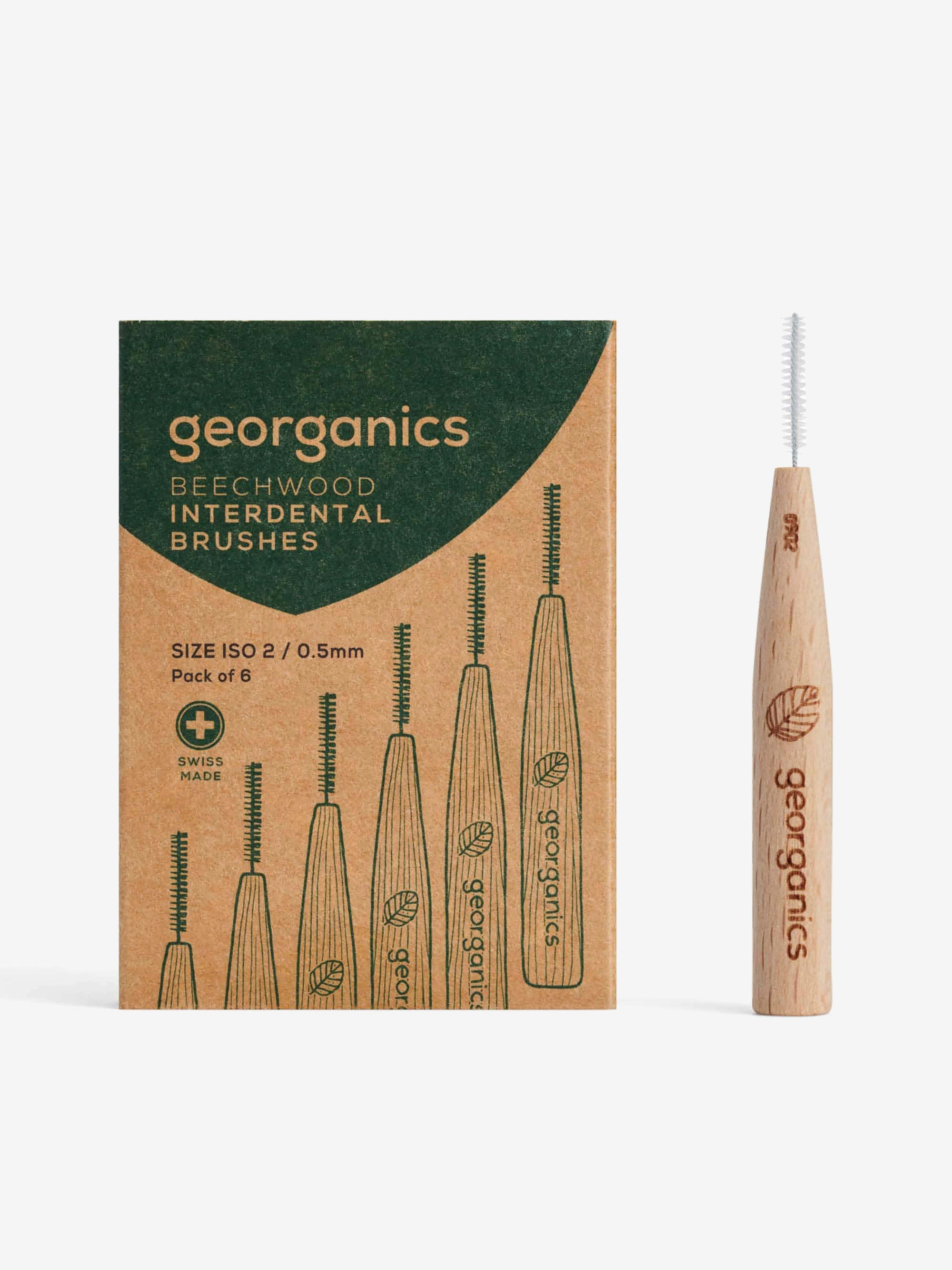 Georganics Beechwood Interdental Brush - ISO2/5mm