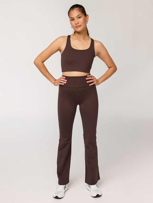 Girlfriend Collective Compressive Flare Legging - Driftwood