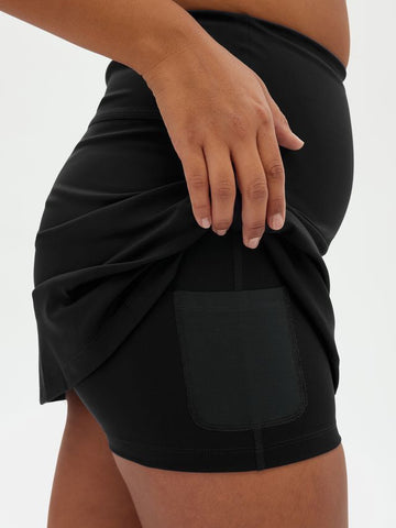 Girlfriend Collective High-Rise Skort - Black