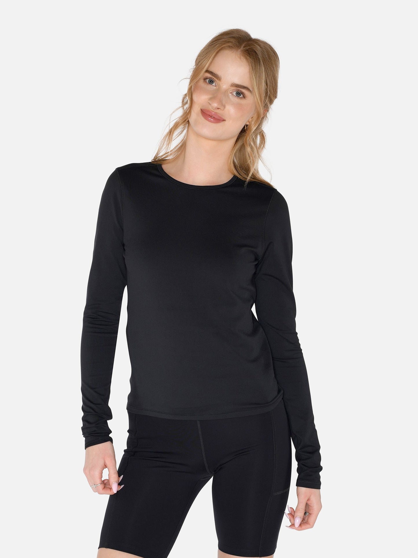 Girlfriend Collective Reset Fitted Long Sleeve Tee - Black
