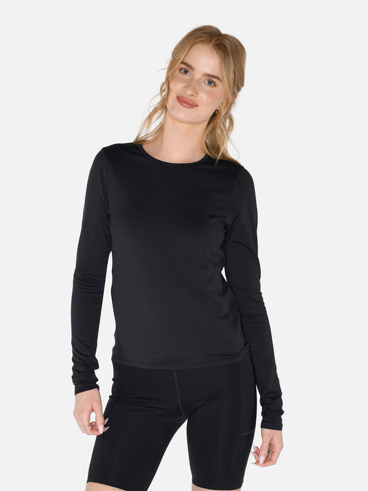 Girlfriend Collective Reset Fitted Long Sleeve Tee - Black