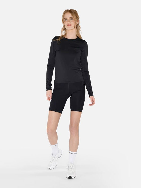Girlfriend Collective Reset Fitted Long Sleeve Tee - Black
