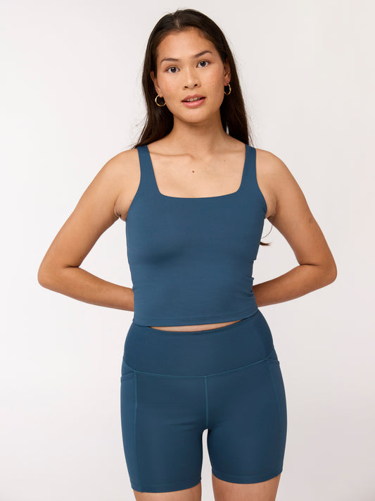 Girlfriend Collective Tommy Square Neck Tank - Ink