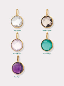 Goddess Goddess of Protection Pendant Necklace with Rose Quartz Power Stone - Gold