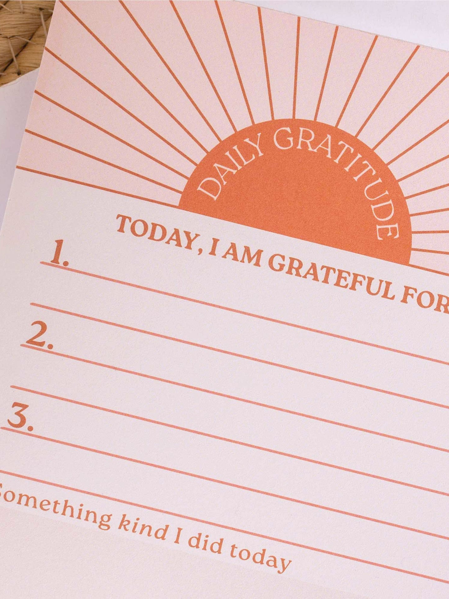 Good Tuesday A6 Daily Gratitude Pad - Sun Ray