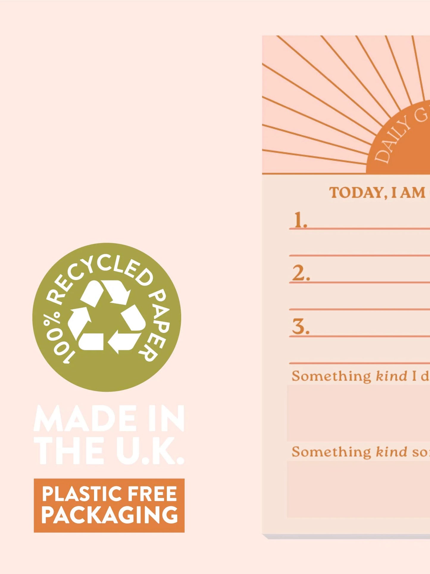 Good Tuesday A6 Daily Gratitude Pad - Sun Ray