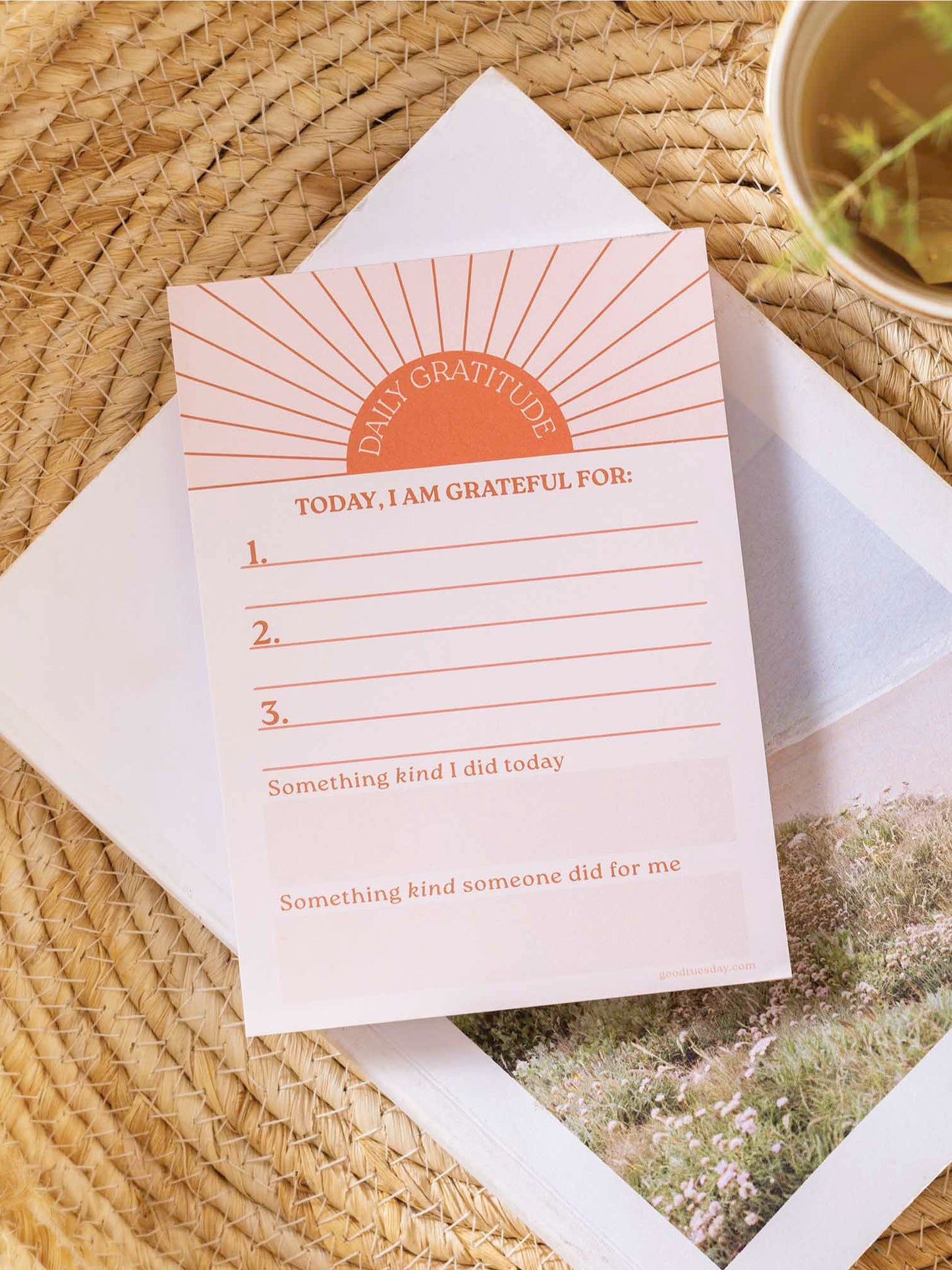 Good Tuesday A6 Daily Gratitude Pad - Sun Ray