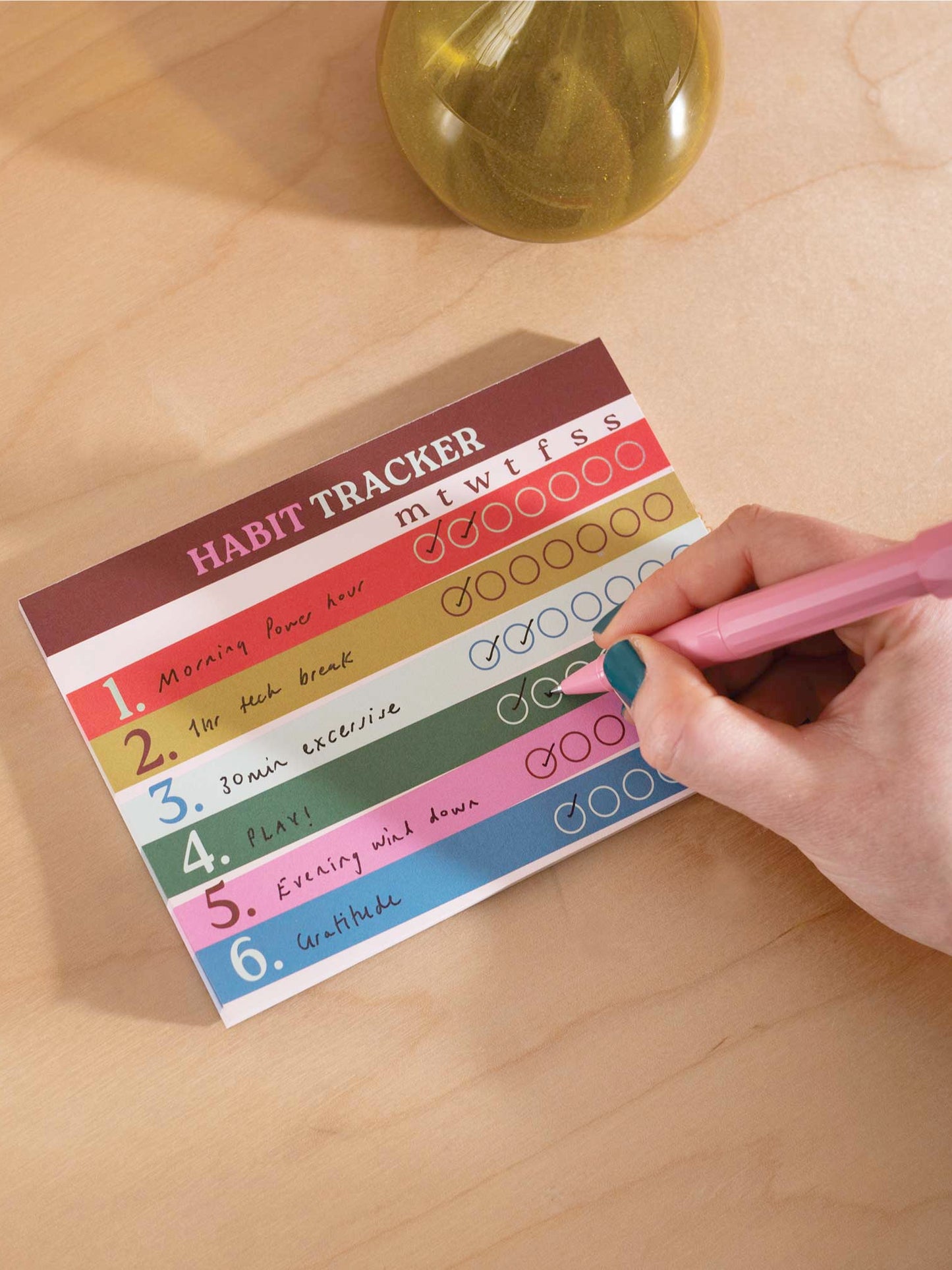 Good Tuesday A6 Weekly Habit Tracker Pad - Play Nice