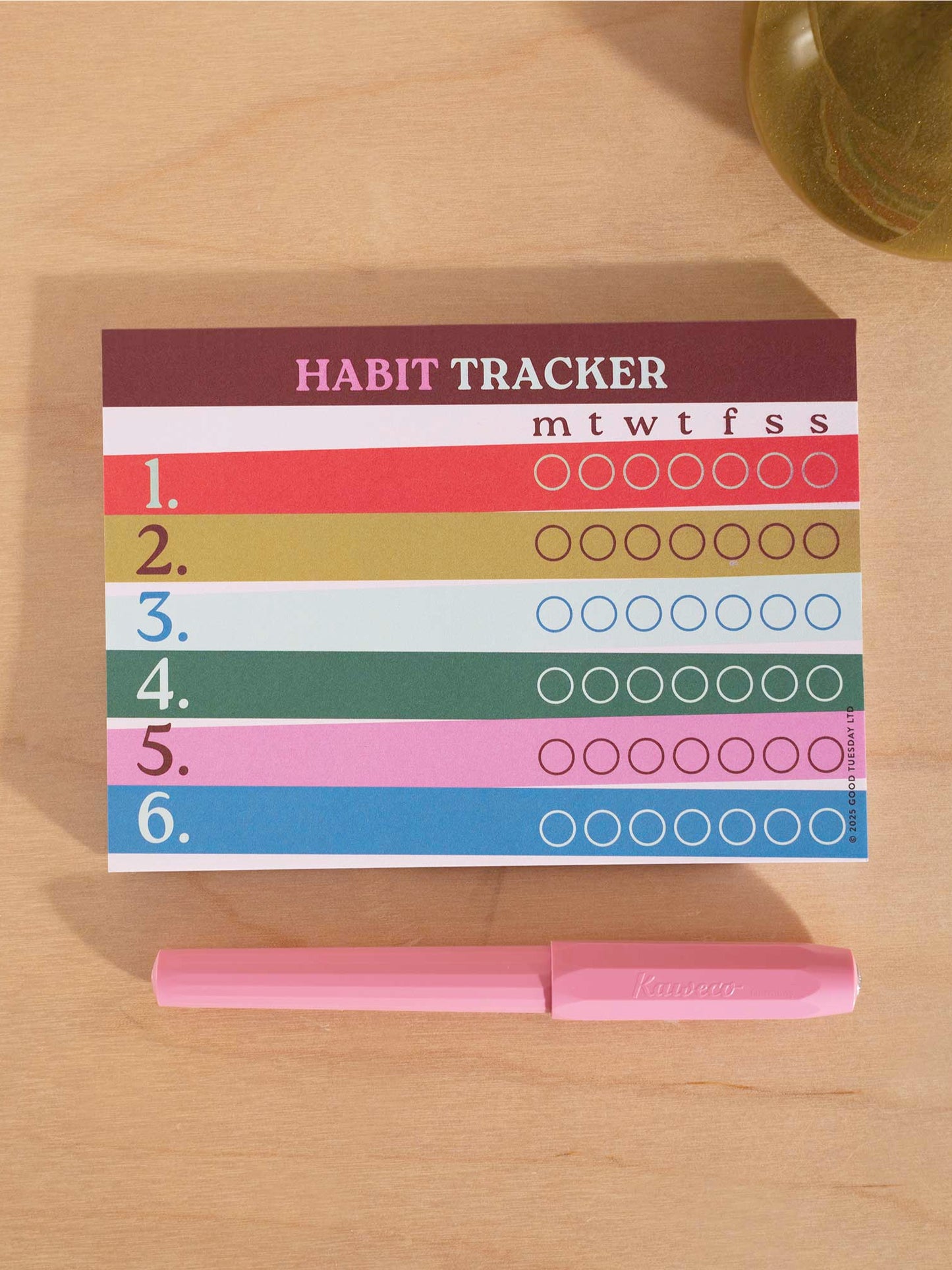Good Tuesday A6 Weekly Habit Tracker Pad - Play Nice