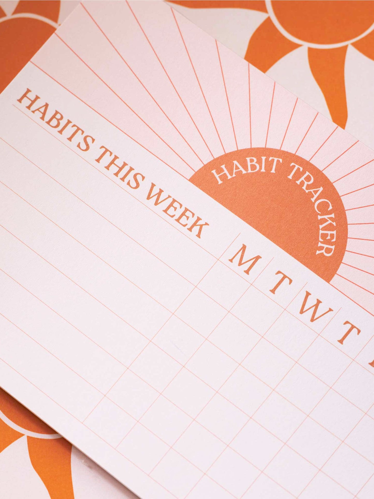 Good Tuesday A6 Weekly Habit Tracker Pad - Sun Ray