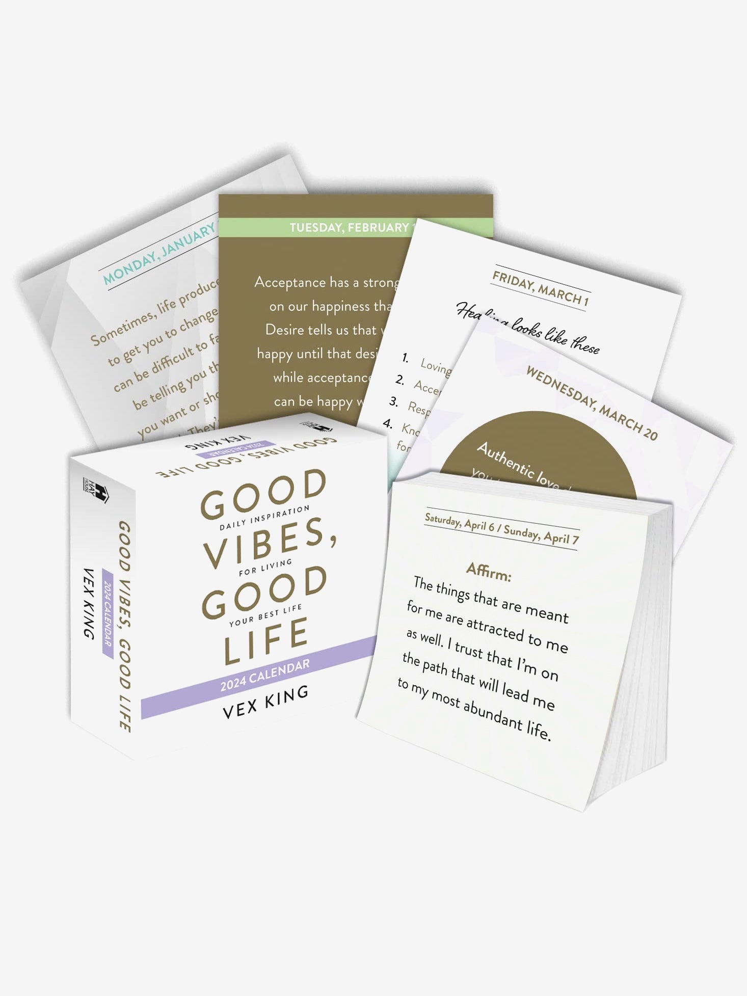Good Vibes, Good Life 2024 Calendar: Daily Inspiration for Living Your Best Life