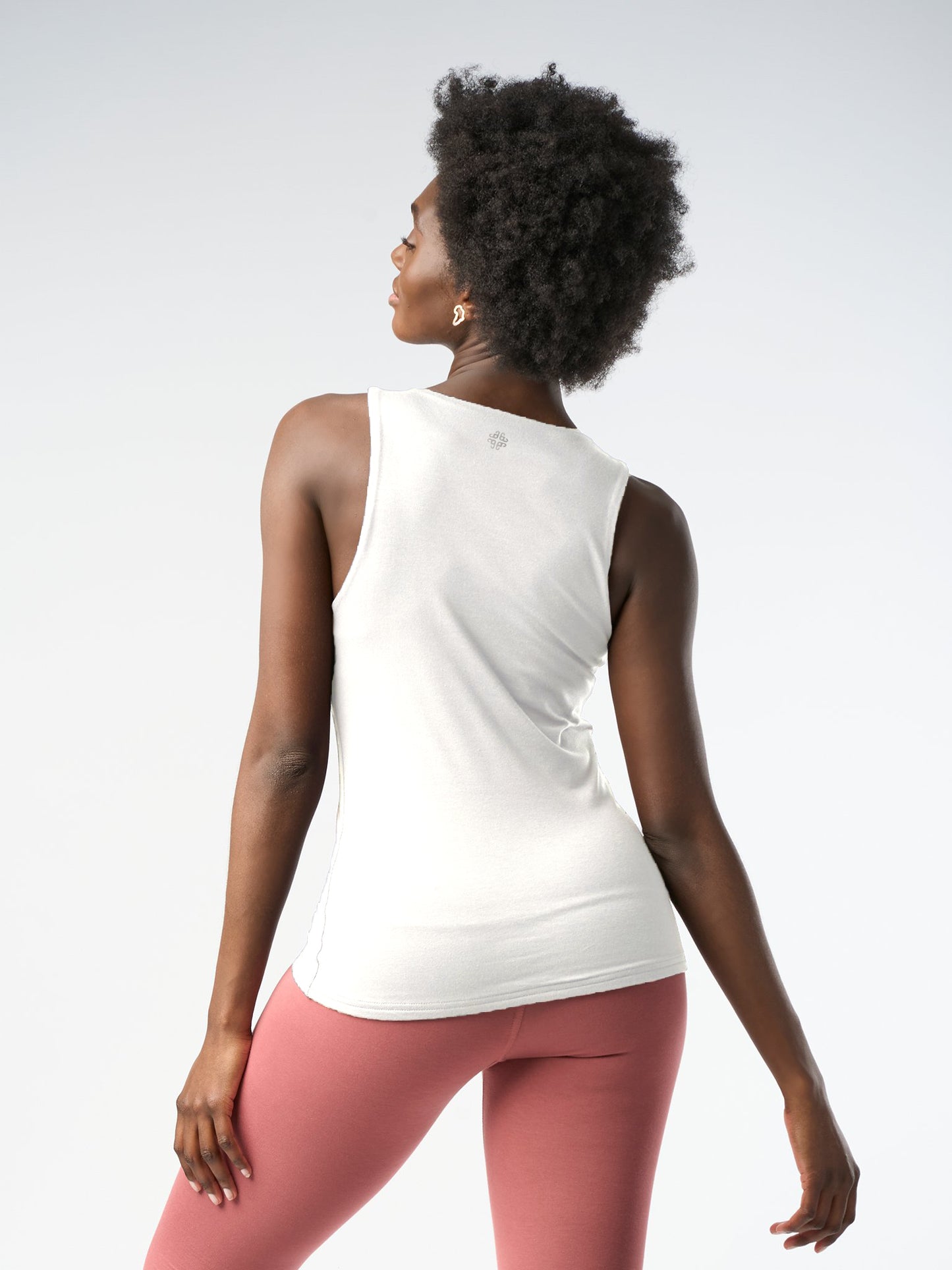 Gossypium Twist Yoga Vest - Natural