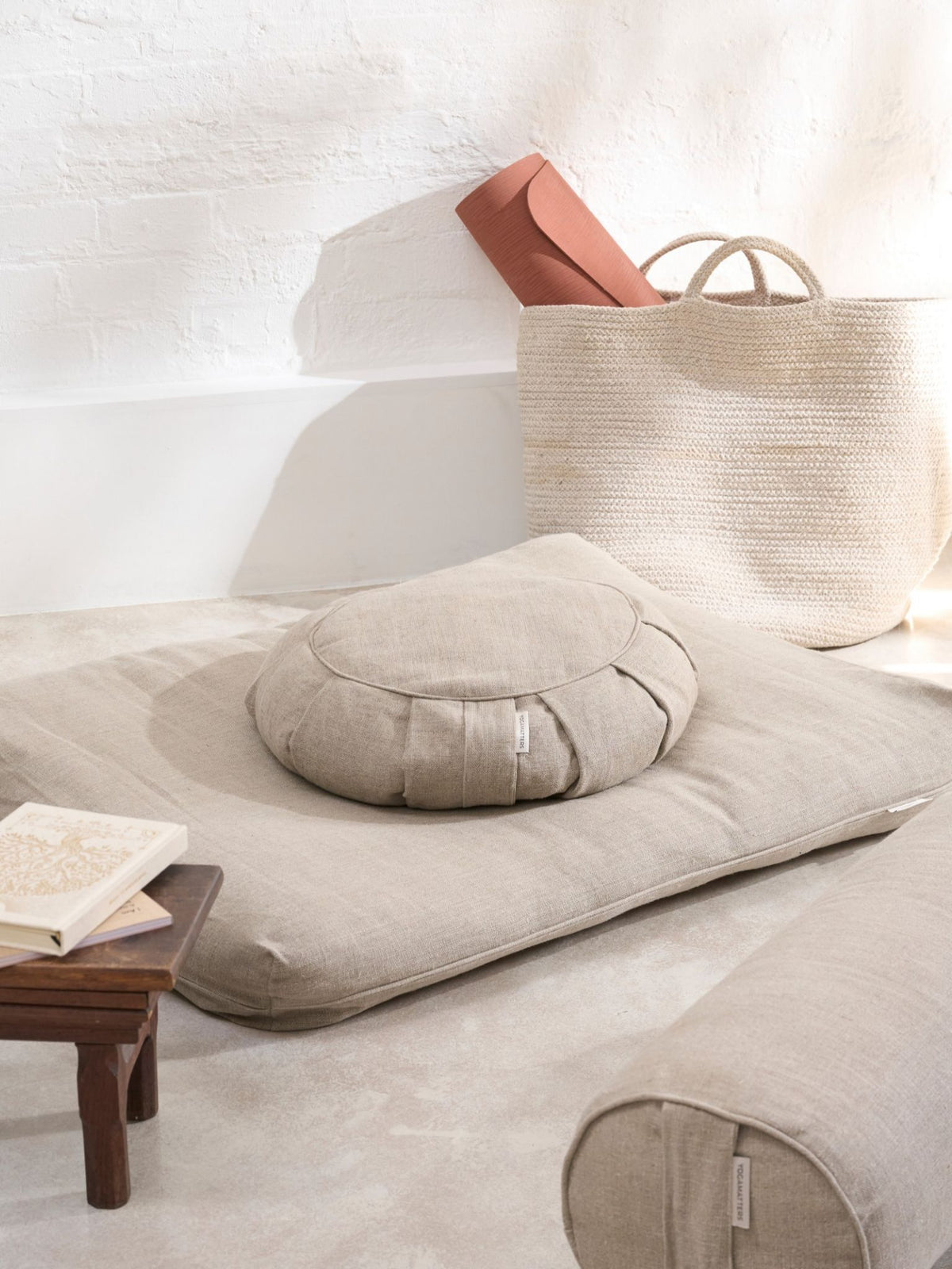 Yogamatters Hemp Buckwheat Zafu Meditation Cushion - Natural