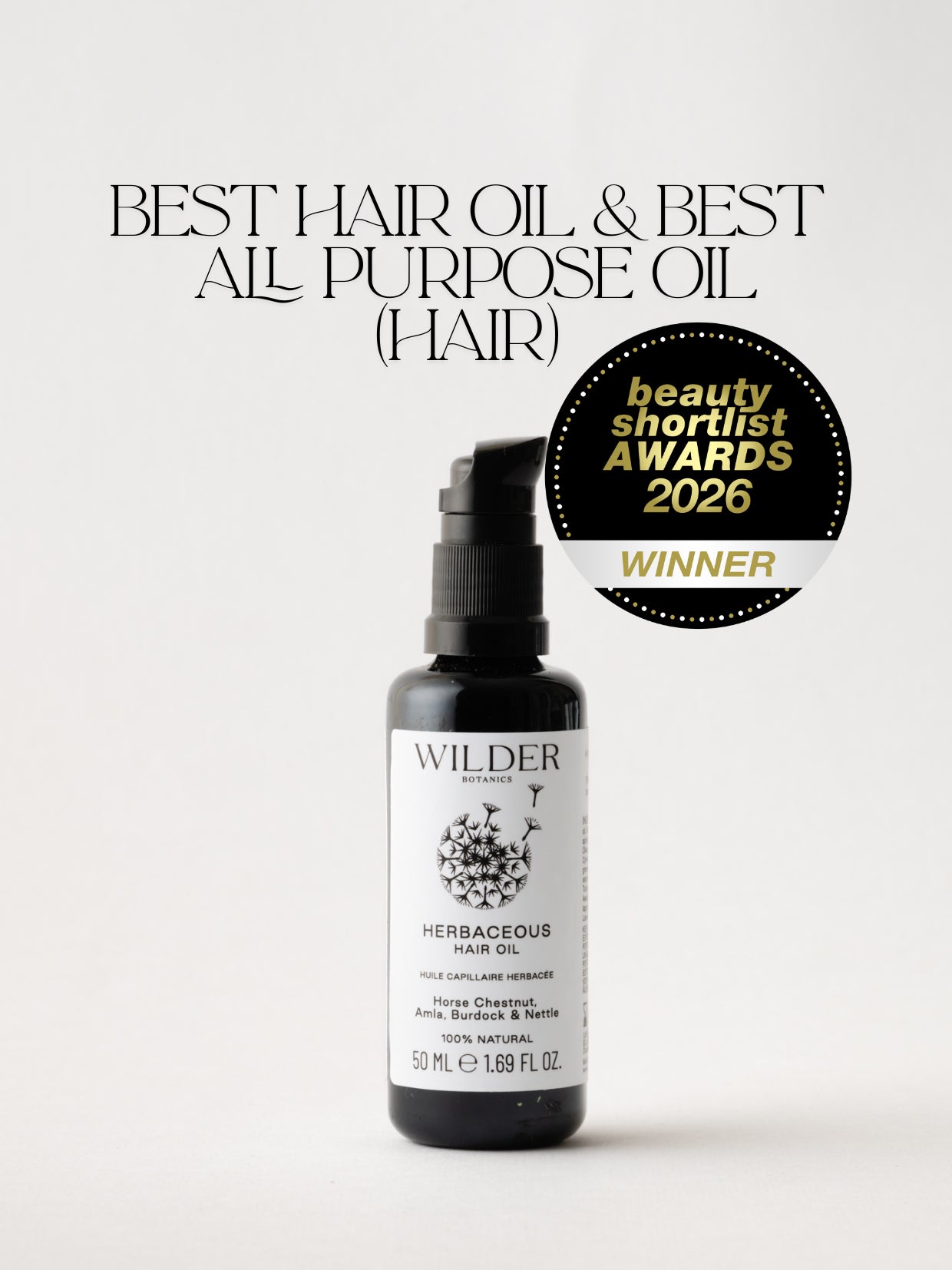 Wilder Botanics Herbaceous Hair Oil 50ml