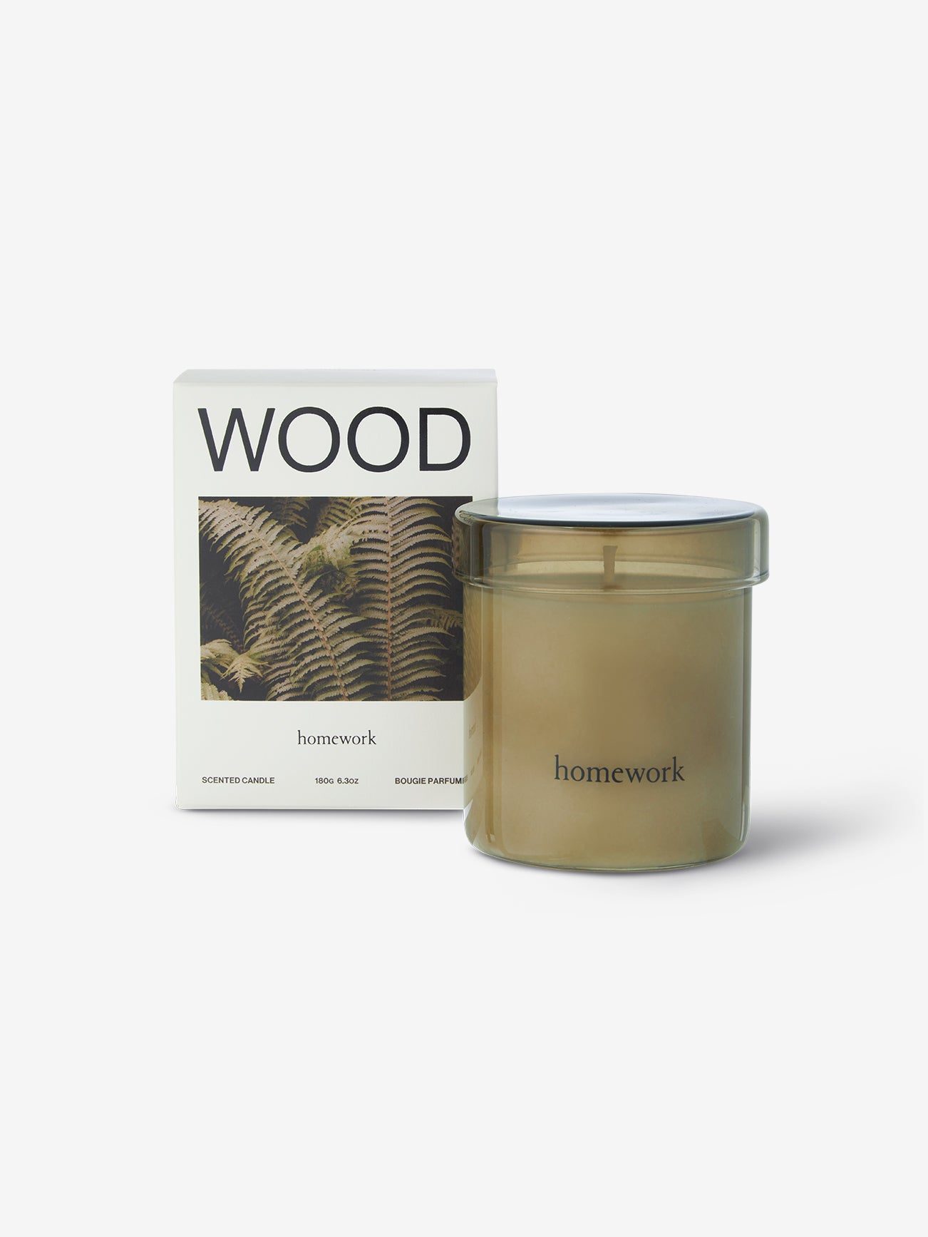 HOMEWO01 Homework Regular Candle - Wood