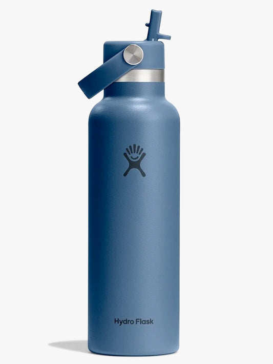 Hydro Flask 621ml (21oz) Standard Mouth Flex Straw Bottle - Harbour Blue