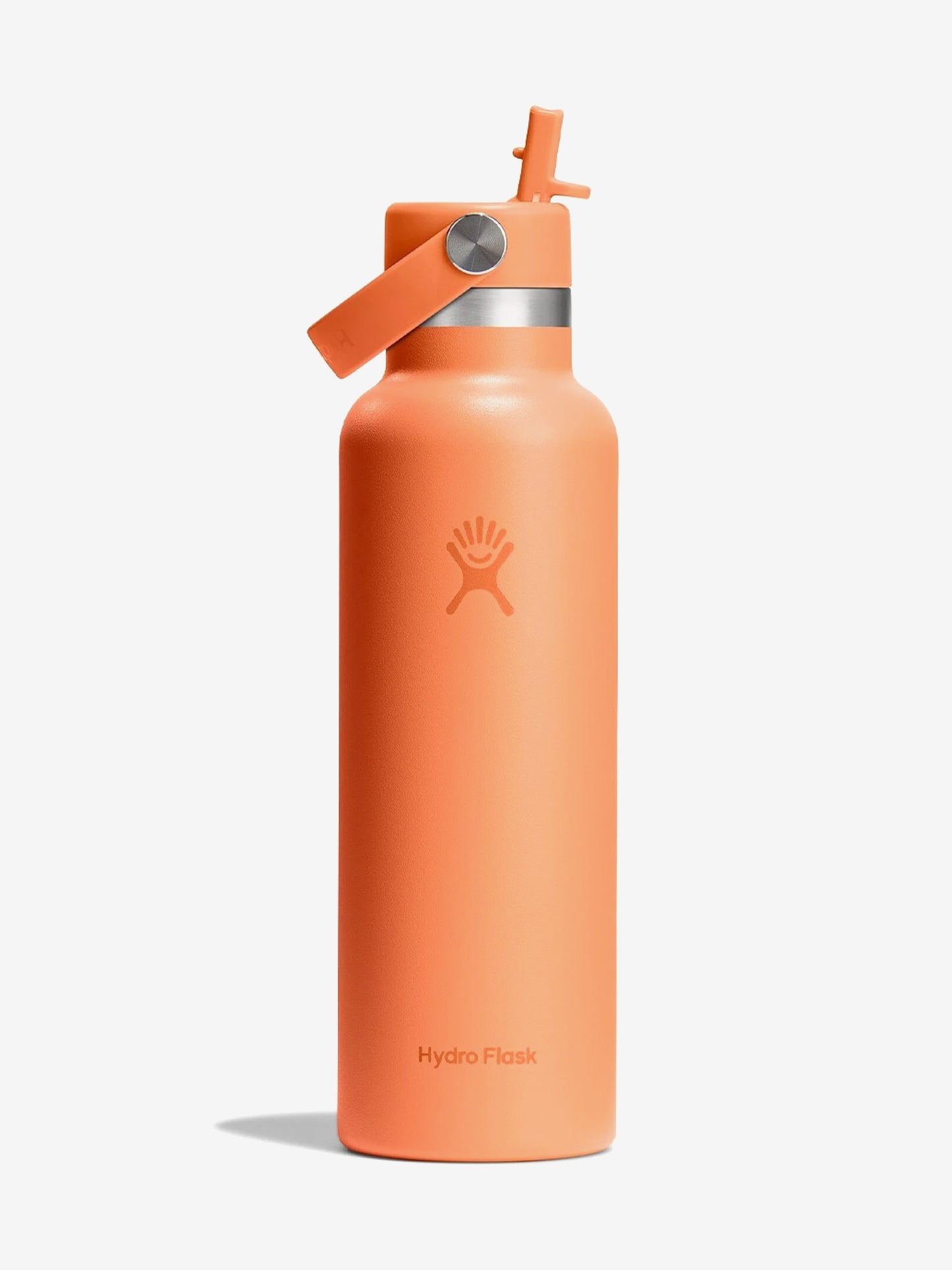 Hydro Flask 621ml (21oz) Standard Mouth Bottle with Flex Straw Cap - Nectar Orange