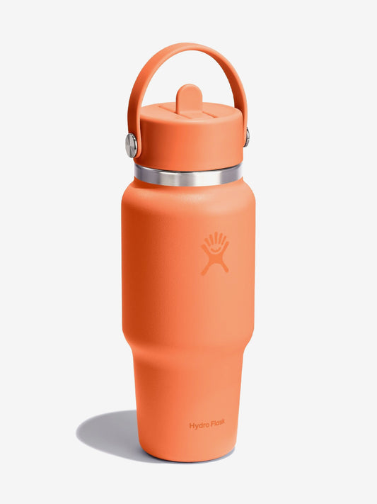 Hydro Flask 710ml (24oz) Wide Mouth Travel Bottle with Flex Straw Cap - Nectar Orange