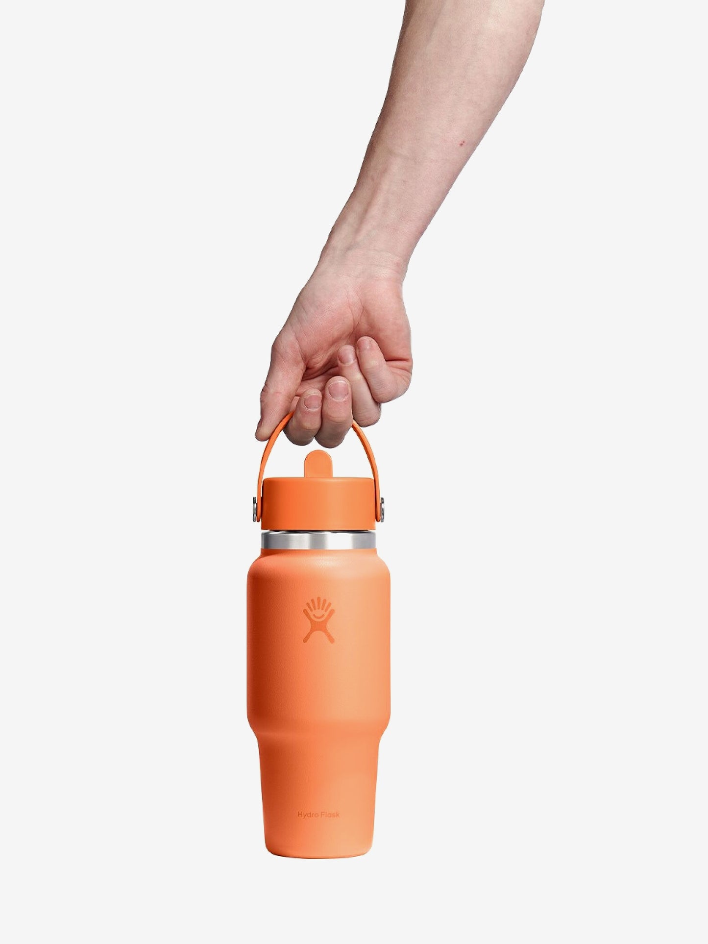 Hydro Flask 710ml (24oz) Wide Mouth Travel Bottle with Flex Straw Cap - Nectar Orange