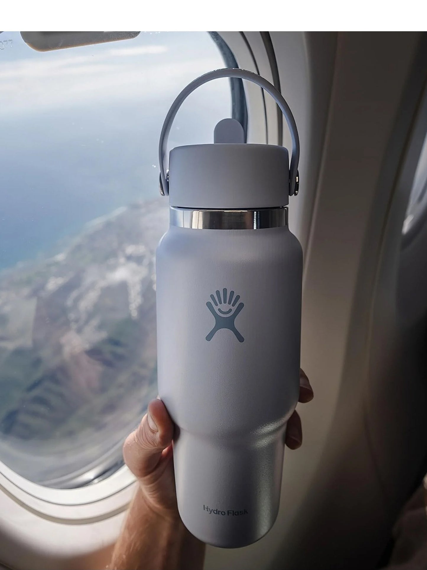 Hydro Flask 710ml (24oz) Wide Mouth Travel Bottle with Flex Straw Cap - Nectar Orange