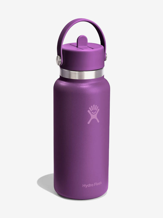 Hydro Flask 946ml (32oz) Wide Mouth Bottle with Flex Straw Cap - Beachplum