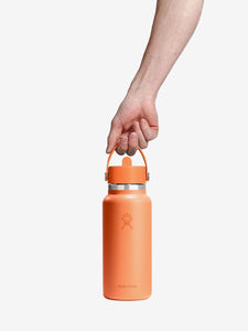 Hydro Flask 946ml (32oz) Wide Mouth Bottle with Flex Straw Cap - Nectar Orange