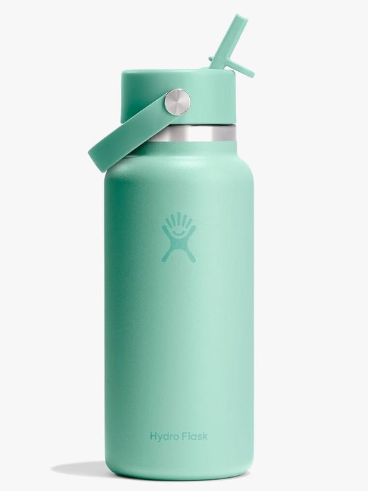 Hydro Flask 946ml (32oz) Wide Mouth Flex Straw Bottle - Mermaid Green