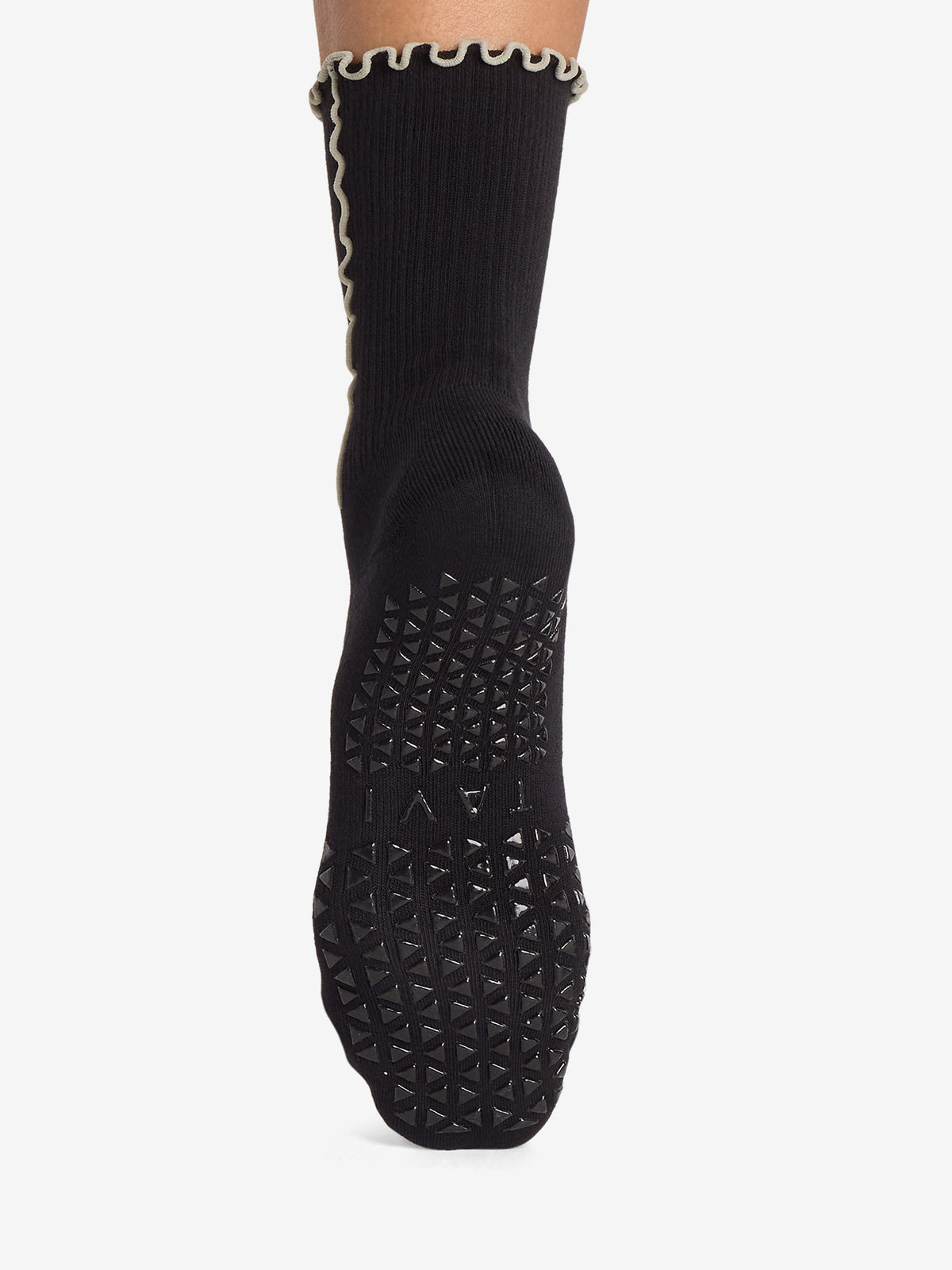 Tavi Noir Kalea Ruffle Grip Socks - Ebony