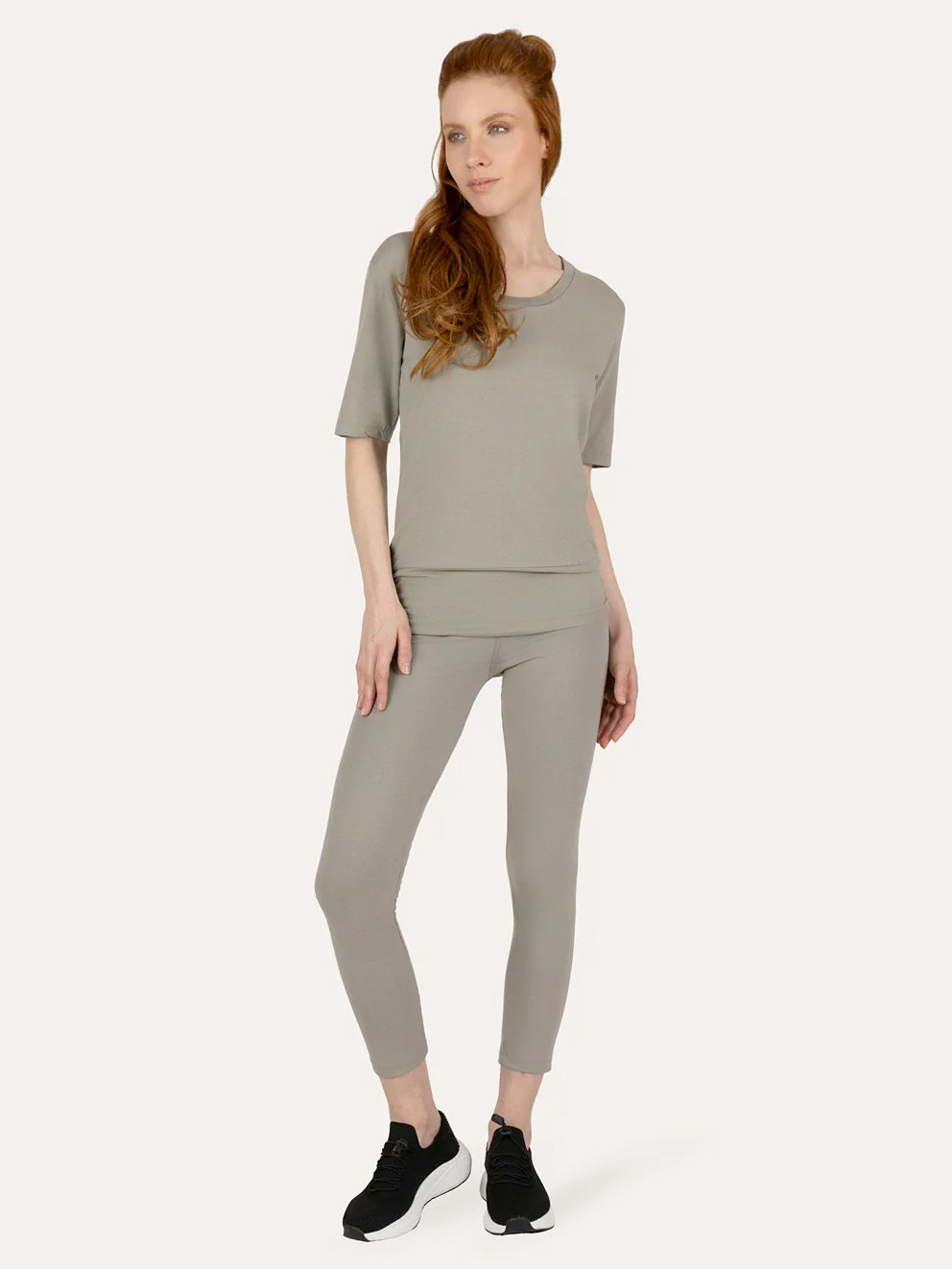 Urban Goddess Kami Yoga Tee - Smoky Quartz