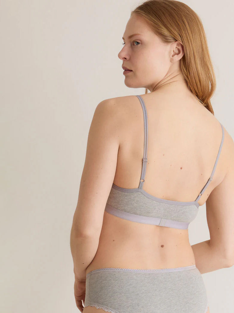 Komodo Anastasia Organic Cotton Bra - Marl Grey