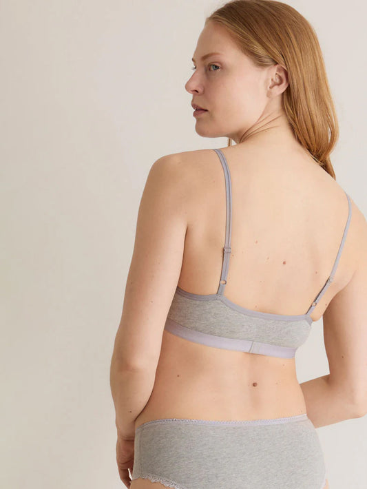 Komodo Anastasia Organic Cotton Bra - Marl Grey