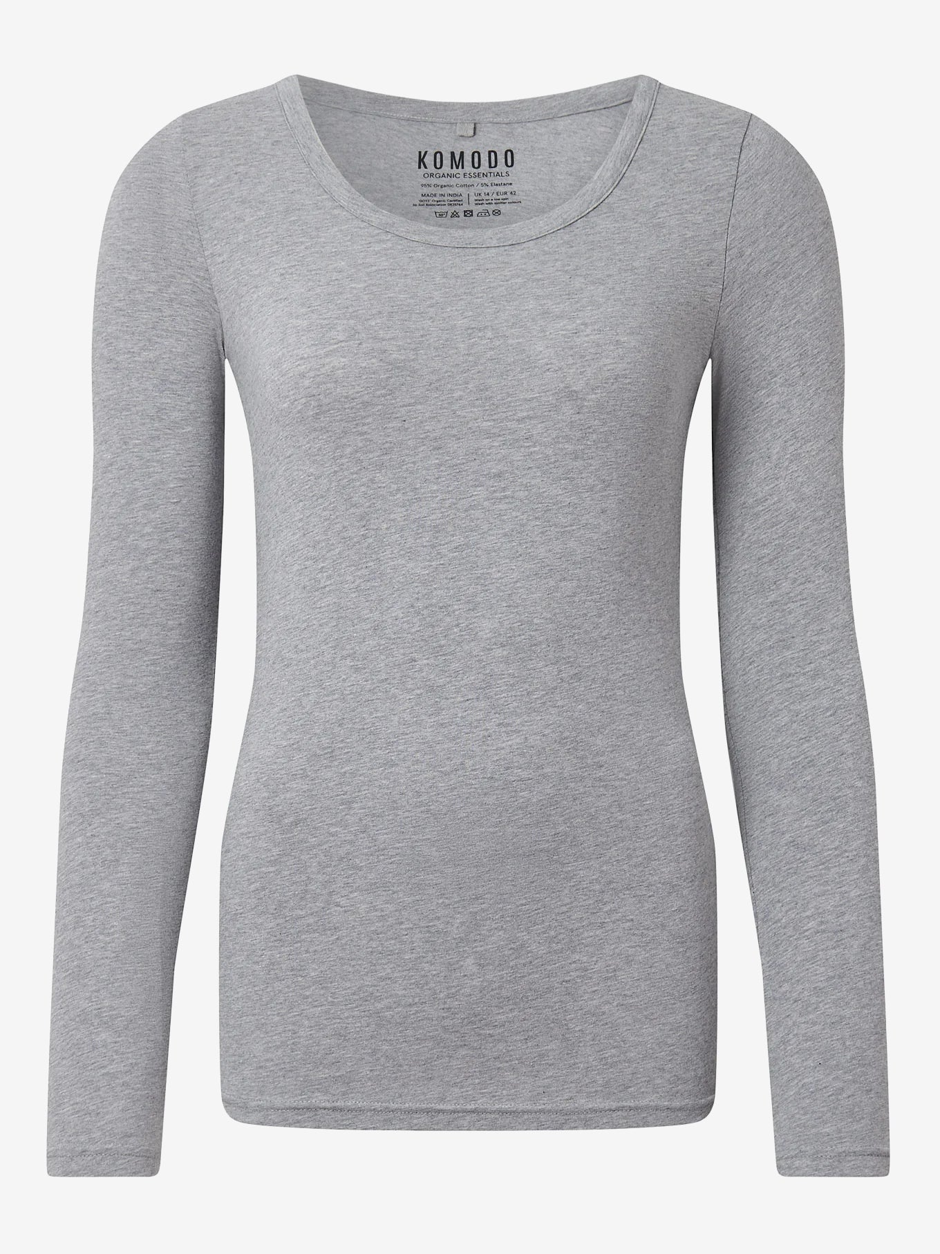 Komodo Darcey Long Sleeved Top - Marl Grey