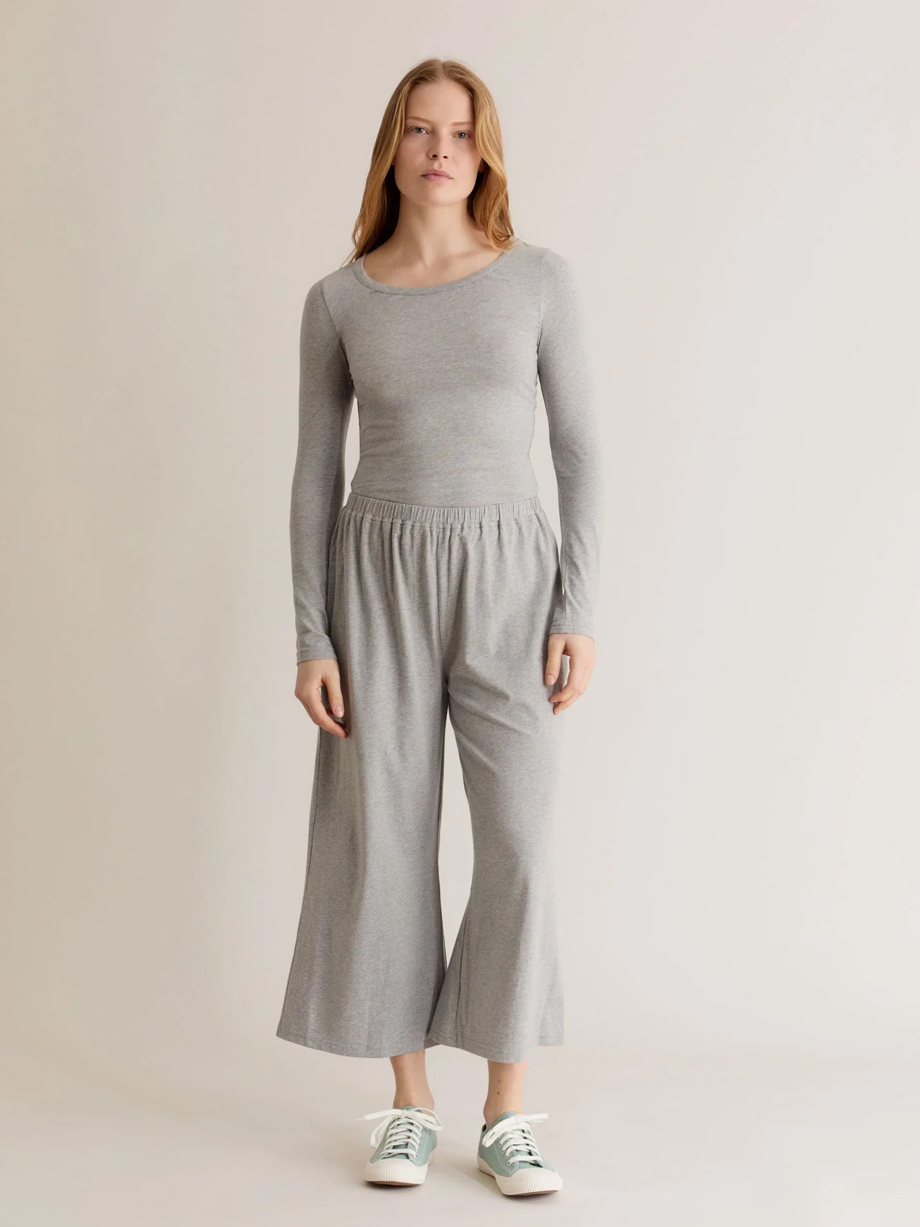 Komodo Darcey Long Sleeved Top - Marl Grey