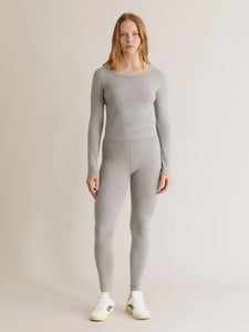 Komodo Sylvie Organic Cotton Legging - Marl Grey