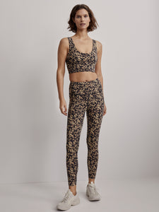 Varley Let's Go Running Legging - Sand Speckled Leopard