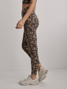 Varley Let's Go Running Legging - Sand Speckled Leopard