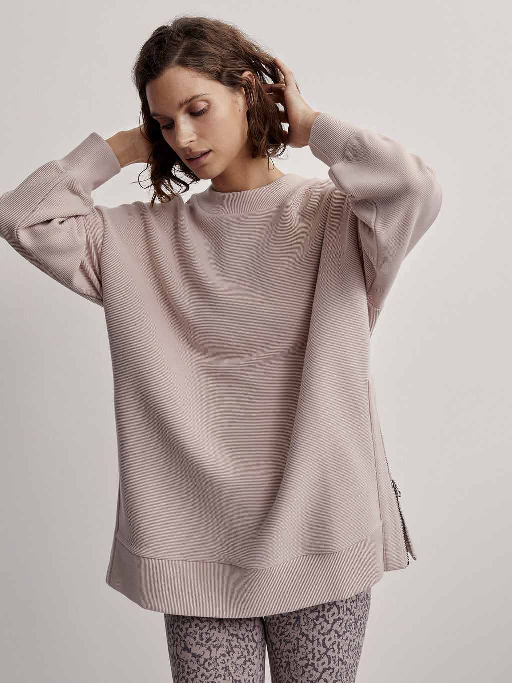 Varley Mae Boyfriend Sweat - Mushroom