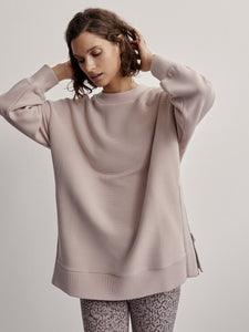 Varley Mae Boyfriend Sweat - Mushroom