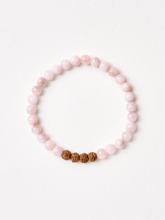 Mala Bead Bracelet - Rose Quartz