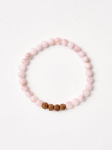 Mala Bead Bracelet - Rose Quartz