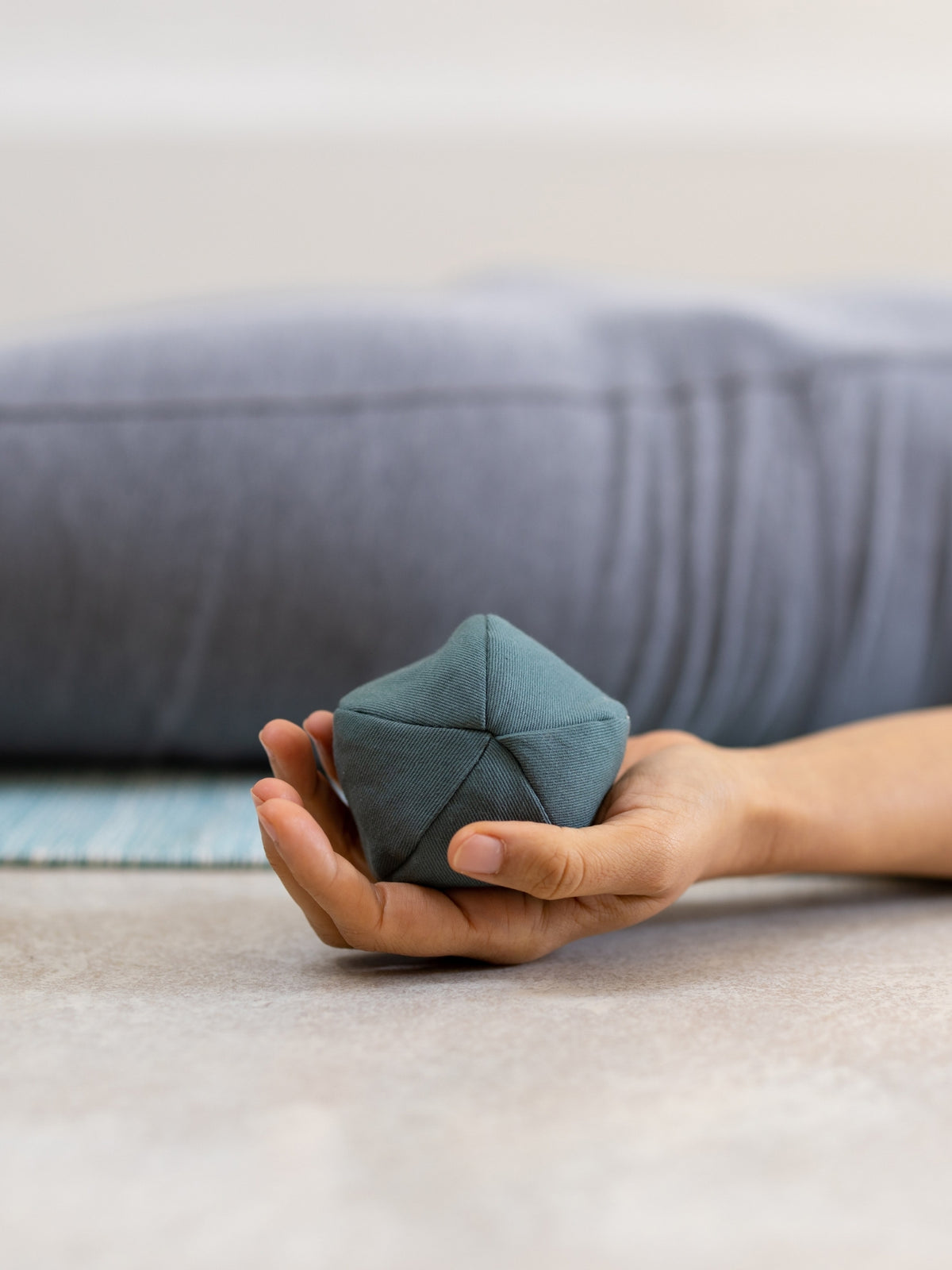 Yogamatters Organic Cotton Pair of Round Hand Pillows - Mineral