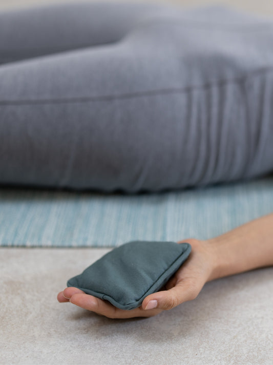 Yogamatters Organic Cotton Pair of Square Hand Pillows - Mineral