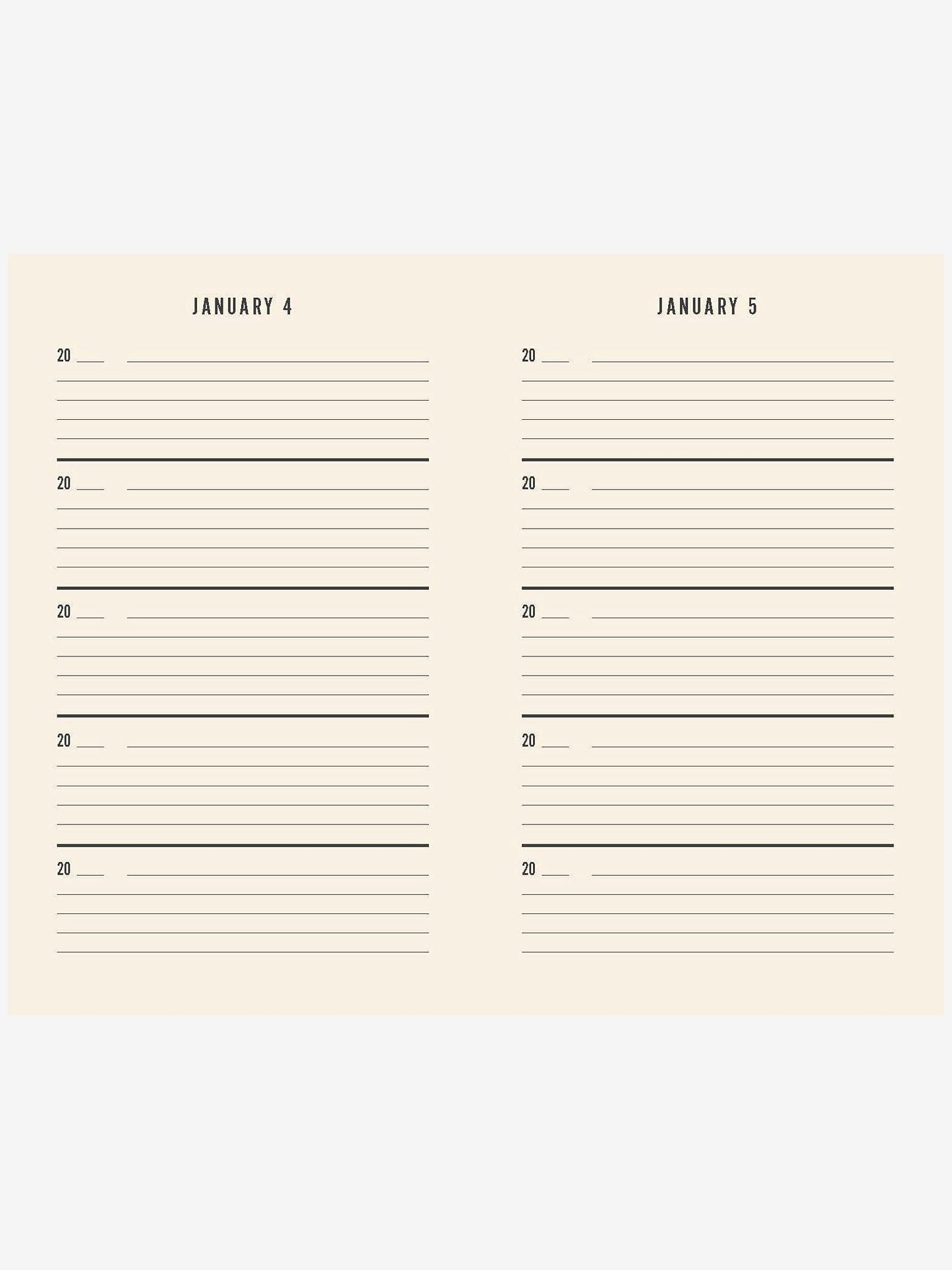 One Line A Day Journal - Canvas