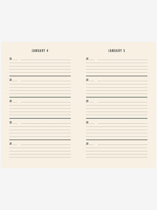 One Line A Day Journal - Canvas