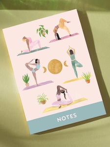 Once Upon a Tuesday A5 Notebook - Many Yoga Poses