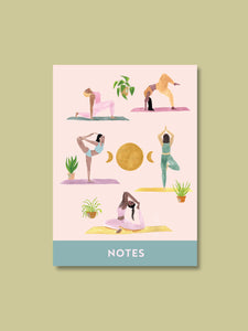Once Upon a Tuesday A5 Notebook - Many Yoga Poses